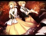  dress kagamine_len kagamine_rin musical_note siblings tama_(songe) twins vocaloid 