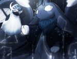 arianeanco blue_fur closed_mouth coat extra_horns fluff fluffy highres horns kirs long_tail magic original tail white_eyes 