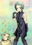  boots cosplay dog elizabeth_(cosplay) elizabeth_(persona) hatsumi_(kay522) koromaru pantyhose persona persona_3 short_hair yamagishi_fuuka 