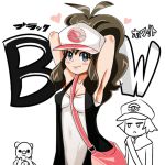  baseball_cap blue_eyes hat oshawott pokemon pokemon_(game) pokemon_black_and_white pokemon_bw ponytail touko_(pokemon) touya_(pokemon) 
