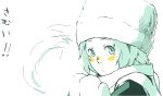  beanie blush green_eyes green_hair mittens persona persona_3 scarf short_hair solo usuke_(hcd) winter_clothes yamagishi_fuuka 