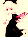  ame_tame bad_id cirno crossed_arms dress hair_ribbon ice monochrome ribbon sepia short_hair touhou wings 
