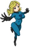   armpit ass blonde_hair blue_eyes bodysuit breasts fantastic_four female invisible_woman long_hair marvel solo umipro  