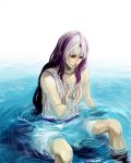  eleuseus male moira multicolored_hair purple_hair ripples sitting sound_horizon violet_eyes water white_hair 