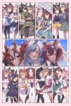  6+girls ahoge animal_ears blush closed_eyes commentary_request eishin_flash_(umamusume) hair_between_eyes haru_urara_(umamusume) headband highres horse_ears horse_girl horse_tail k0bo43 king_halo_(umamusume) kitasan_black_(umamusume) long_hair mejiro_ardan_(umamusume) mejiro_bright_(umamusume) mejiro_ryan_(umamusume) multiple_girls oguri_cap_(umamusume) open_mouth rice_shower_(umamusume) sakura_chiyono_o_(umamusume) satono_diamond_(umamusume) smart_falcon_(umamusume) tail tamamo_cross_(umamusume) umamusume 