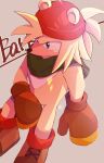  1boy bark_the_polar_bear brown_gloves character_name cross-laced_footwear furry furry_male gloves grey_background hat highres male_focus misuta710 simple_background solo sonic_(series) 