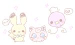  animal_ears balloon cat cat_ears closed_mouth cuchuflis drifloon furry heart jigglypuff lowres no_humans no_mouth open_mouth pikachu pink_fur pokemon pokemon_(creature) ribbon rodent sketch star_(symbol) yellow_fur 