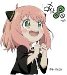  1girl anya_(spy_x_family) artist_name artist_request blush countdown green_eyes numbered official_art pink_hair short_hair solo sparkling_eyes spy_x_family white_background 