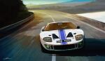  blurry blurry_background car commentary_request day film_grain ford_gt40 ground_vehicle headlight m.m_(chosuke320) motor_vehicle no_humans original outdoors road shadow signature vehicle_focus wipers 