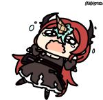 1girl animated_gif arknights ice_cream seseren surtr_(arknights) tearing_up