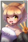  animal_ears black_jacket blonde_hair coyote coyote_(kemono_friends) coyote_girl coyote_tail gloves highres hikarikmy jacket kemono_friends kemono_friends_v_project necktie shirt shoes short_hair skirt smile tail virtual_youtuber white_shirt yellow_eyes yellow_gloves 