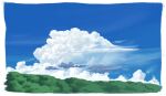  blue_sky border clouds day highres no_humans original outdoors sawitou_mizuki scenery sky white_border 