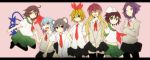  bad_id black_hair blazer blonde_hair blue_hair closed_eyes crossed_arms dress_shirt gradient_hair green_eyes grey_hair hair_ornament happy heterochromia hijiri_byakuren houjuu_nue kumoi_ichirin letterboxed long_hair mouse_ears multicolored_hair murasa_minamitsu nazrin pasutel purple_eyes purple_hair red_eyes school_uniform serafuku shirt short_hair simple_background smile sweater tatara_kogasa thighhighs toramaru_shou touhou undefined_fantastic_object violet_eyes yellow_eyes zettai_ryouiki 