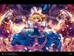  alice_margatroid blonde_hair blue_eyes capura.l capura_lin character_name doll highres puppet red_eyes shanghai_doll solo thread touhou wallpaper 