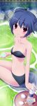  aqua bikini himawari_(blank-note) stick_poster swimsuit tatsukichi 