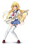  467 angel_beats! guitar seifuku sekine thigh-highs 