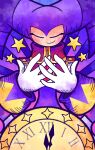  1other absurdres androgynous bodysuit clock closed_eyes dp_tweets_stuff facing_viewer gloves highres jester long_sleeves nights_(character) nights_dream_wheel nights_into_dreams sega smile solo vest white_gloves 