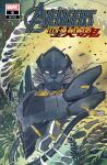  1boy absurdres avengers:_tech_on avengers_(series) black_panther_(marvel) cable cable_tail comic_cover copyright_name cover cover_page highres logo looking_at_viewer marvel mechanical_tail official_art peach_momoko plant power_armor science_fiction solo superhero tail upper_body 