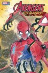  1boy absurdres avengers:_tech_on avengers_(series) comic_cover cover cover_page extra_arms highres looking_down male_focus marvel mechanical_arms official_art open_hands peach_momoko power_armor silk solo spider-man spider_web superhero white_eyes 