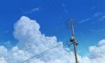  blue_sky clouds commentary_request day no_humans original outdoors power_lines scenery sky user_peo4941 utility_pole 