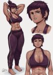  abs absurdres armpits breasts highres large_breasts legs muscular muscular_female short_hair speedl00ver tank_top 