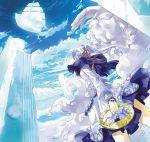  clouds kumoi_ichirin no_hat no_headwear ponytail ship sky tomasu touhou unzan 