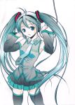  hand_on_headphones hatsune_miku headphones komiya_toshimasa moonsorrow thigh-highs vocaloid 