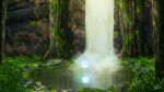  artist_name day english_commentary grass highres instagram_username isbeyvan no_humans original outdoors plant rock scenery tree water waterfall watermark 