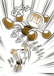  2boys ^_^ arms_up blank_eyes blush bodysuit bomberman bomberman_jetters boots closed_eyes commentary_request crying emphasis_lines from_above full_body gloves happy jpeg_artifacts knee_boots leotard light_blush male_focus mighty_(bomberman) monochrome multiple_boys one_eye_covered partial_commentary saboten7 screaming shoes spread_legs standing streaming_tears sweat sweating_profusely tears throwing_person turn_pale v-shaped_eyebrows white_background white_bomberman wide-eyed 