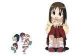  azumanga_daioh kagura kasuga_ayumu mihama_chiyo mizuhara_koyomi panties sakaki school_uniform summer_uniform takino_tomo white_panties 