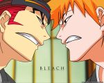  2boys abarai_renji bleach kurosaki_ichigo multiple_boys orange_hair red_hair short_hair 