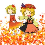  2girls aki_minoriko aki_shizuha blonde_hair extraction short_hair sisters touhou 