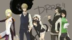  durarara!! futarou heiwajima_shizuo glasses open_shirt orihara_izaya orihara_kururi orihara_mairu thigh-highs vorona_douglanikov yagiri_namie 