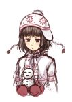  coat hat kouji_(campus_life) lowres scarf short_hair snowman takitsubo_rikou to_aru_majutsu_no_index winter_clothes 