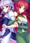  cleavage hong_meiling izayoi_sakuya neko_works sayori touhou 