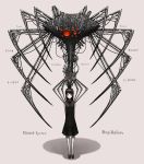  arachnid english gia highres machine mecha_musume mechanical_arm mechanical_parts original simple_background solo 