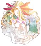   blonde_hair character_request dress closed_eyes female hair_ornament long_hair saga saga_frontier solo soo_(pixiv1418730)  