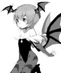  bad_id bare_shoulders bat_wings breasts capcom cleavage demon_girl elbow_gloves fingerless_gloves flat_chest gloves head_wings leotard lilith_aensland loli pantyhose short_hair solo succubus tino0618 vampire_(game) wings 