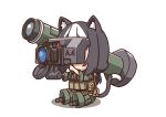  :3 animal_ears cat_ears cat_girl cat_tail chibi fgm-148_javelin jpc original pouch sitting tail 