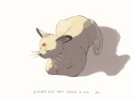  animal_focus cat cat_day cat_loaf commentary_request dated full_body highres looking_to_the_side mokuzou_(moku_ssbu) no_humans persian pokemon pokemon_(creature) signature solo 