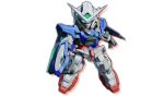 bandai_namco_entertainment gundam gundam_00 gundam_exia highres mecha no_humans official_art science_fiction solo weapon