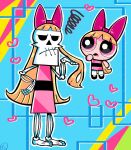  blossom_(ppg) commentary danishi grim_(grim_adventures) pantyhose powerpuff_girls tagme the_grim_adventures_of_billy_&amp;_mandy 