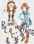  bad_id baseball_cap brown_hair hat pokemon pokemon_(game) pokemon_black_and_white pokemon_bw ponytail touko_(pokemon) touya_(pokemon) 