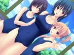  3girls flat_chest game_cg loli shy swimsuit 