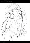  bikini monochrome nekoyashiki sasaki_mutsumi sketch swimsuit 
