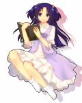 book clannad fuyuichi hair_bobbles hair_ornament ichinose_kotomi kawano_(sata) long_hair purple_eyes twintails two_side_up violet_eyes 