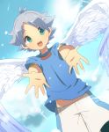  blue_eyes fubuki_shirou inazuma_eleven male shota solo white_hair wings 