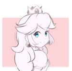  1girl artist_name blue_eyes chocomiru closed_mouth crown dress earrings eyebrows_visible_through_hair jewelry long_hair looking_at_viewer lowres princess_peach sketch smile solo super_mario_bros. super_smash_bros. tiara unfinished 