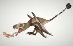  animal_focus chasing dimorphodon dinosaur from_side highres lizard mossacannibalis original running simple_background white_background wide-eyed 