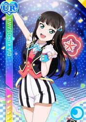  black_hair blush character_name dress green_eyes kurosawa_dia long_hair love_live!_school_idol_festival love_live!_sunshine!! smile 